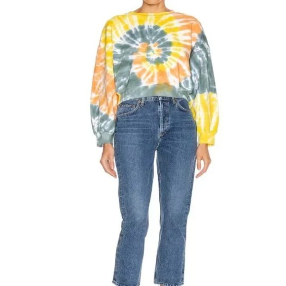 Agolde Spiral Tie-Dye Sweater - Yellow, Orange, Gray - Picture 4 of 4